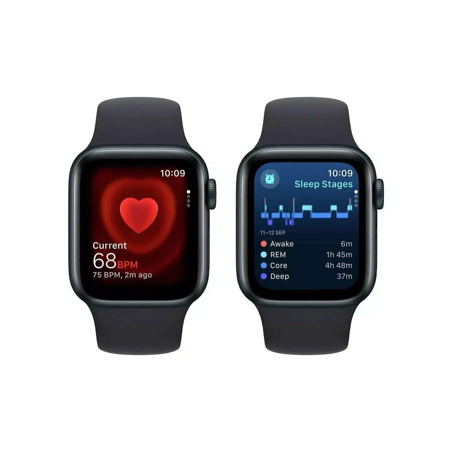 Умные часы Apple Watch SE 2 2024 40 мм Aluminium Case GPS, midnight Sport Band, размер ремешка M/L(MXE93) изображение 5