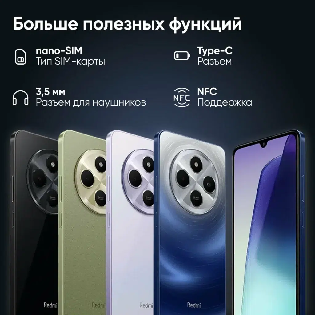 Смартфон Xiaomi Redmi 14C 8/256GB, Dual nano SIM Midnight Black, RU изображение 9