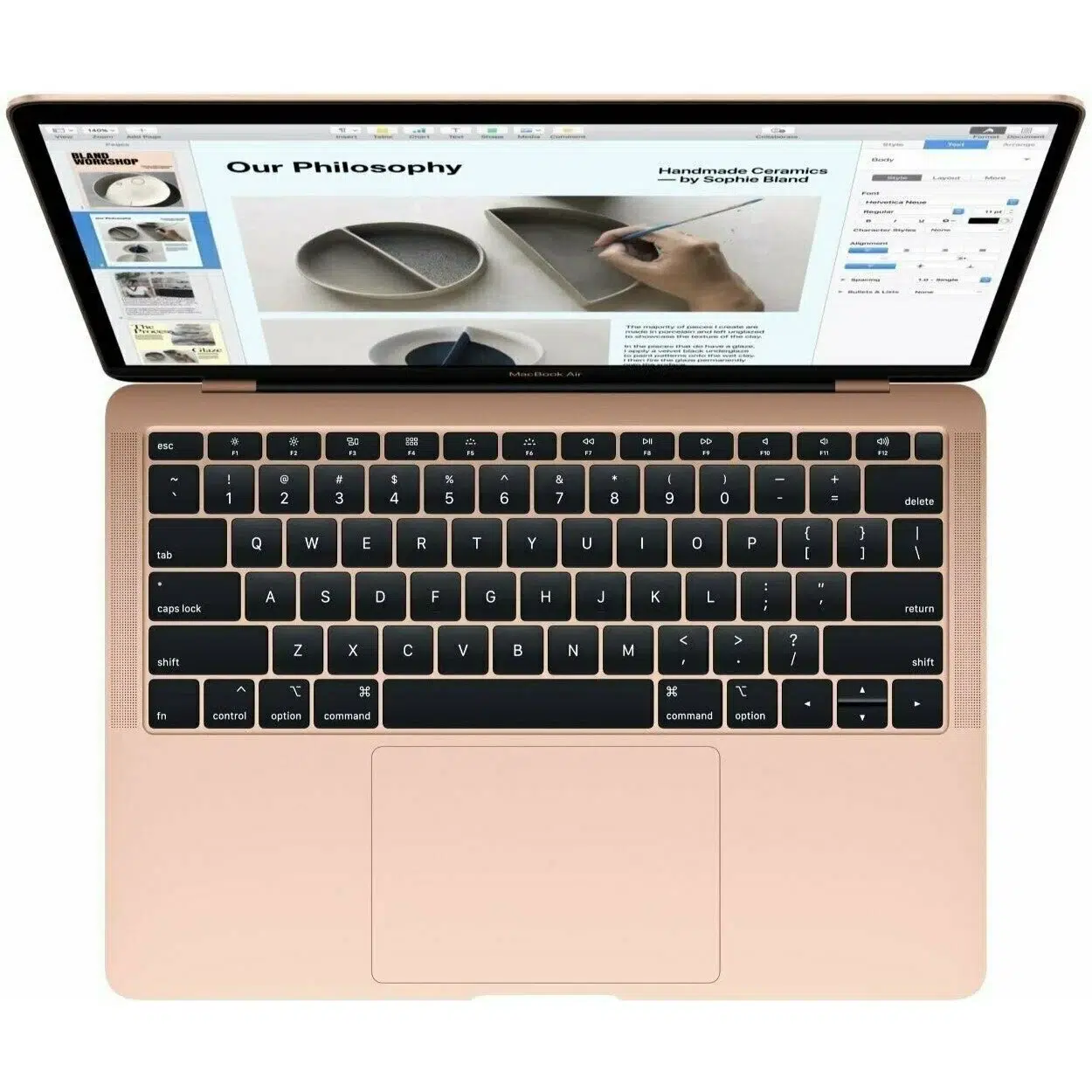Ноутбук Apple MacBook Air 13 M1 8Gb/256GB 2020 (MGND3) Gold/золотой, английская раскладка изображение 2