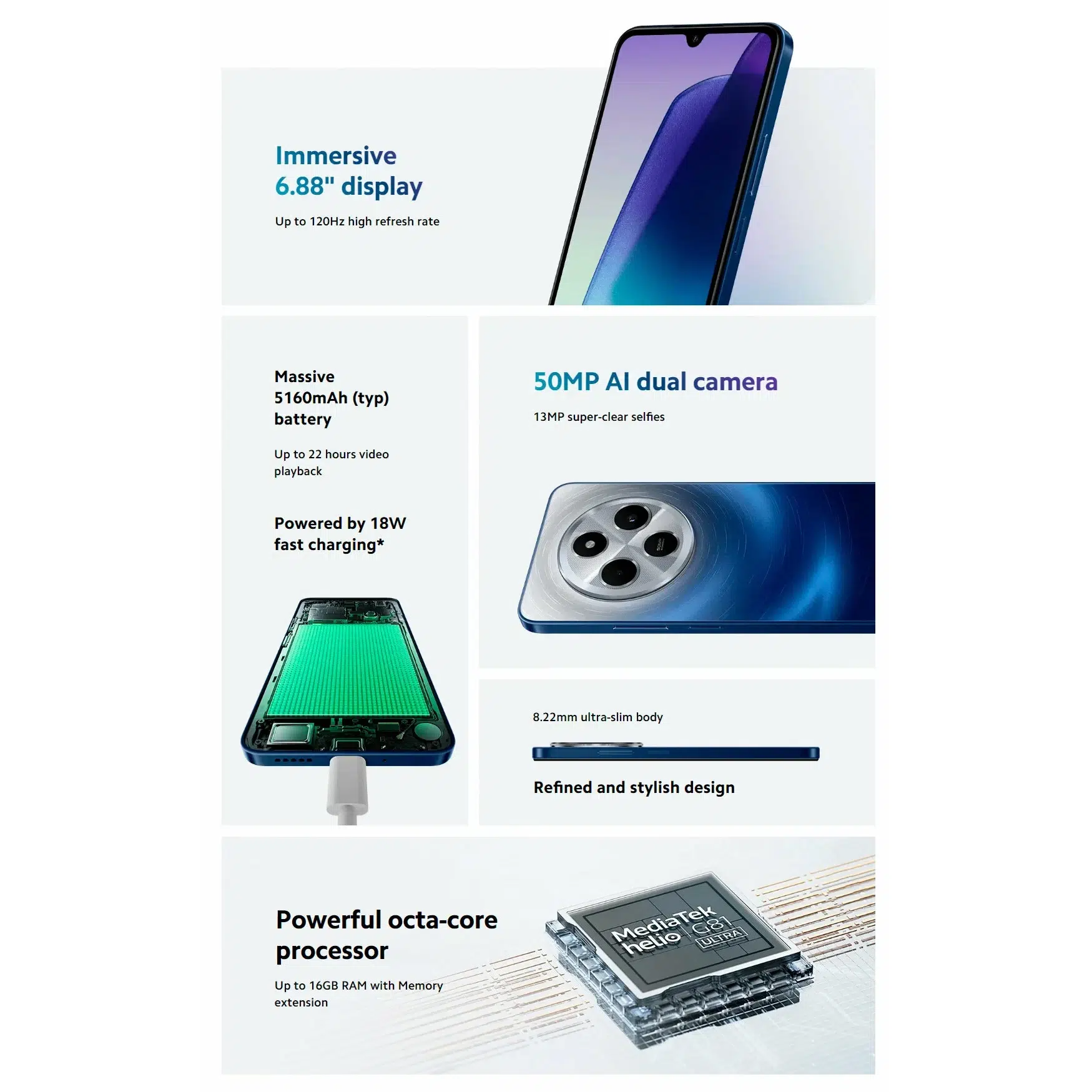 Смартфон Xiaomi Redmi 14C 4/128Gb Green (Зеленый) Dual nano-sim RU изображение 12