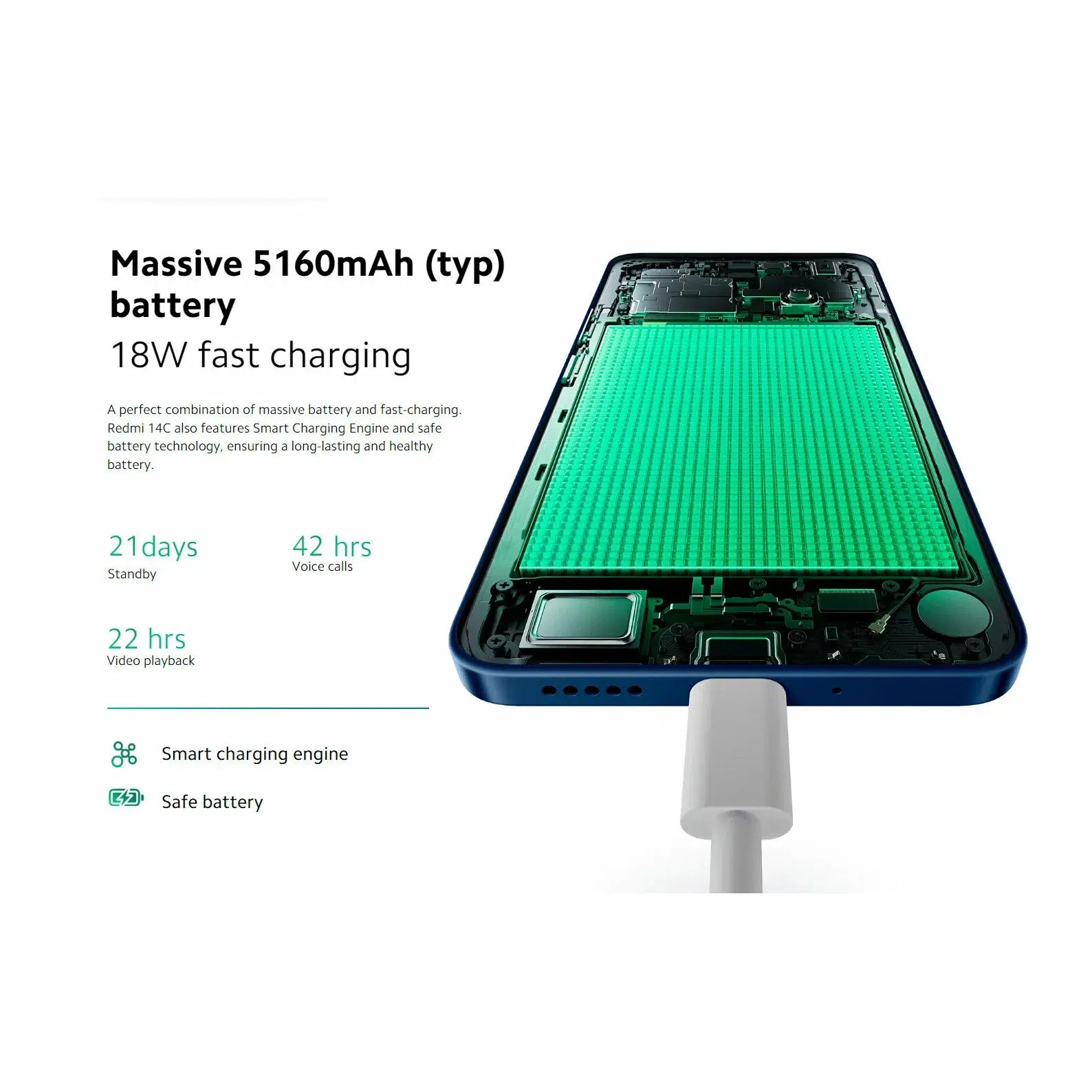 Смартфон Xiaomi Redmi 14C 4/128Gb Green (Зеленый) Dual nano-sim RU изображение 26