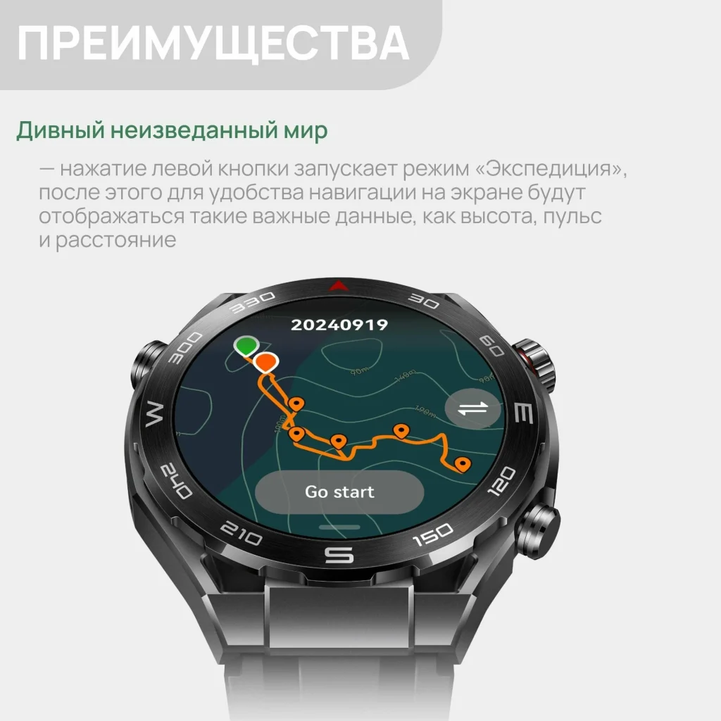 Смарт-часы HUAWEI WATCH Ultimate Steel-color Zircon-based Amorp Alloy Case, Titanium Strap(WDS-B19) изображение 4