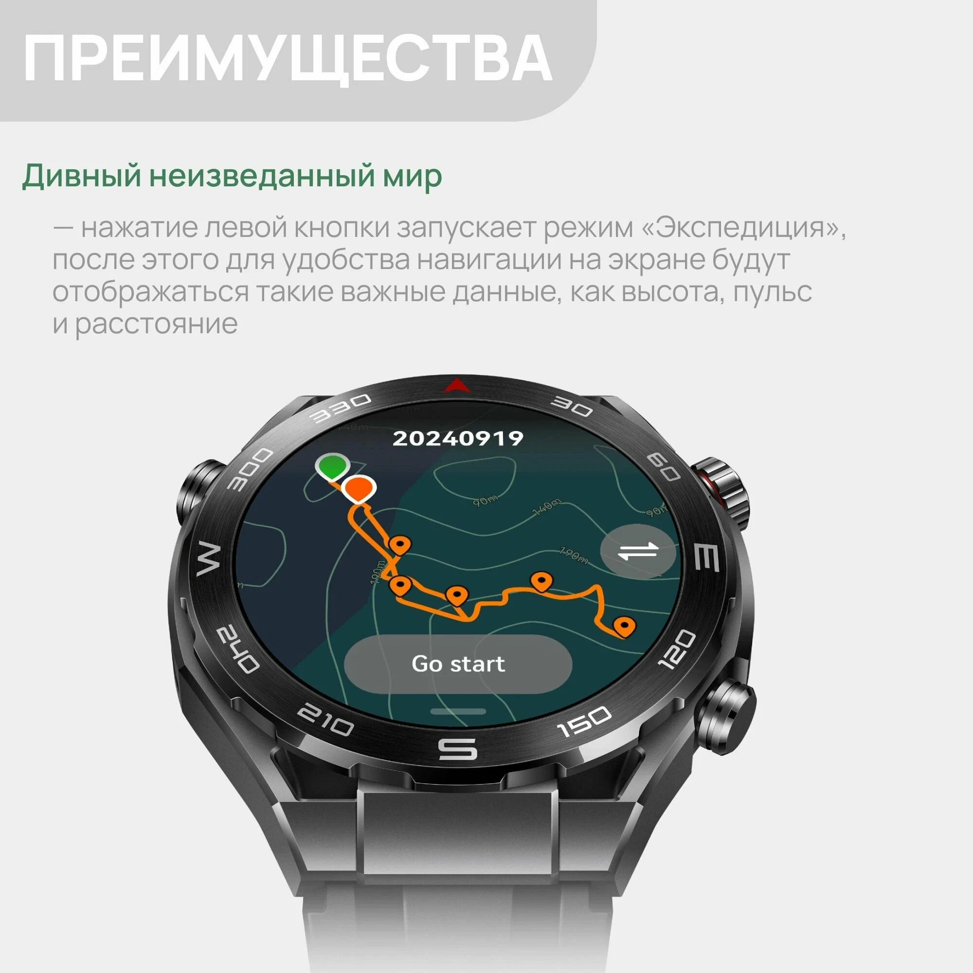 Смарт-часы HUAWEI WATCH Ultimate Steel-color Zircon-based Amorp Alloy Case, Titanium Strap(WDS-B19) изображение 4