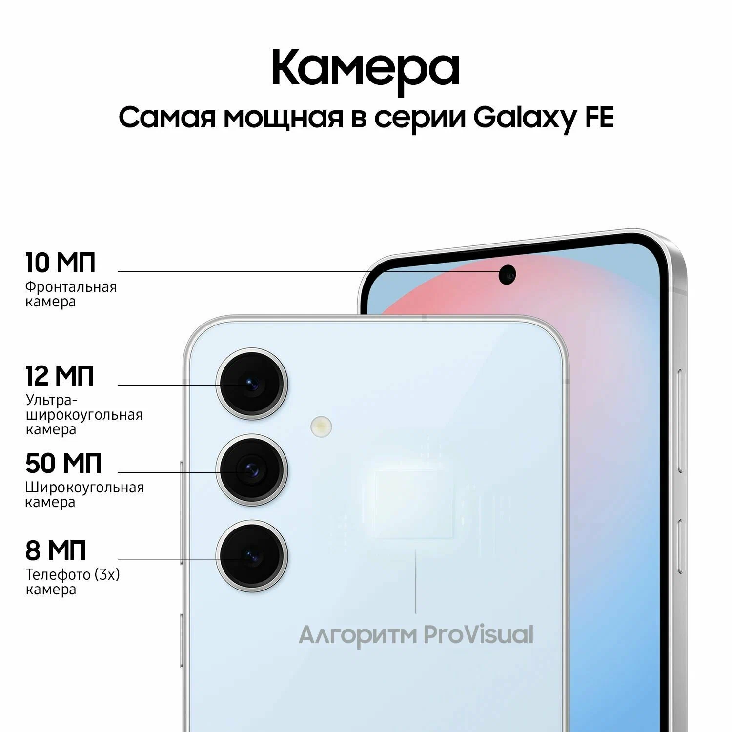 Смартфон Samsung Galaxy S24 FE 8/256Gb, Голубой (Blue), Global EU изображение 2