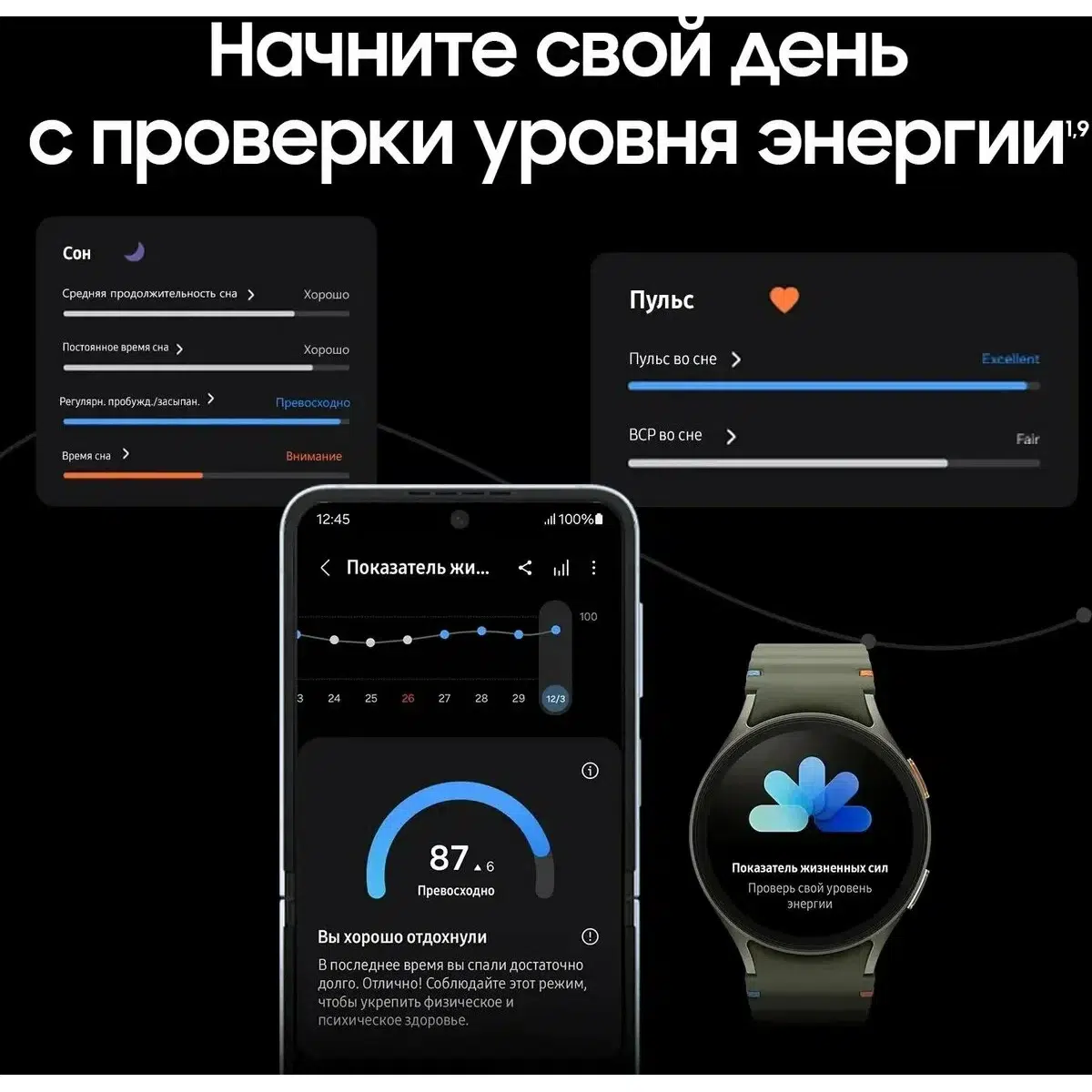 Умные часы Samsung Galaxy Watch 7, 44mm, Green (Зеленый ) Глобальная Версия EU изображение 8
