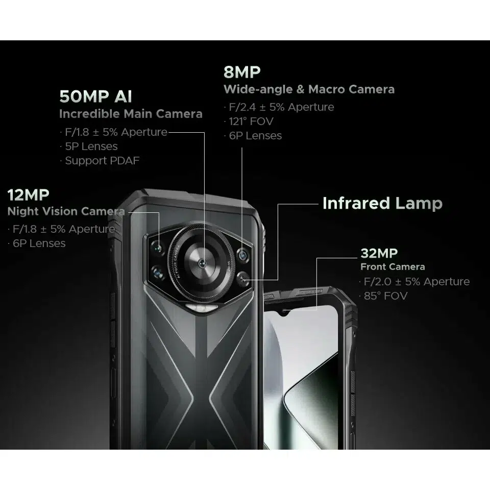 Смартфон DOOGEE S118 (12+20)32/512Gb, 2408х1080, Green (Зеленый) изображение 11