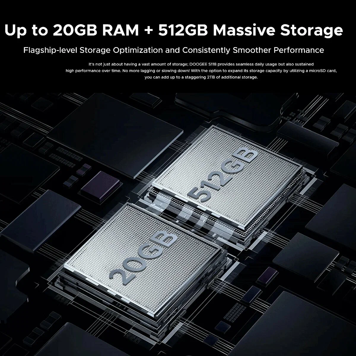 Смартфон DOOGEE S118, (8+12), 20/512Gb, Silver / Серебристый изображение 4