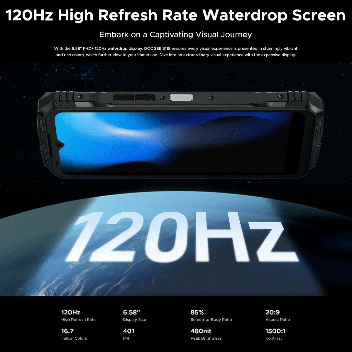 Смартфон DOOGEE S118, (8+12), 20/512Gb, Silver / Серебристый изображение 6