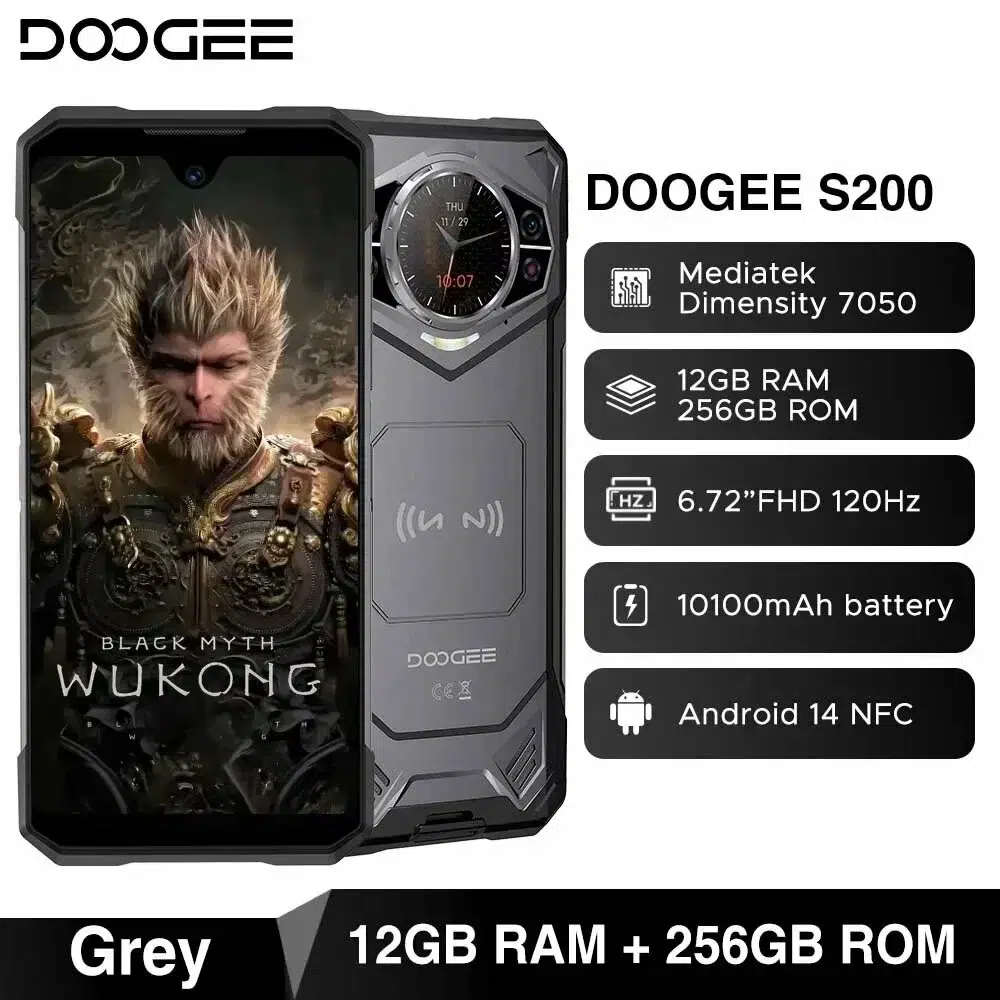 Смартфон DOOGEE S200, (12+20) 32/256Gb, Gray (Серый), 10100 мАч изображение 1