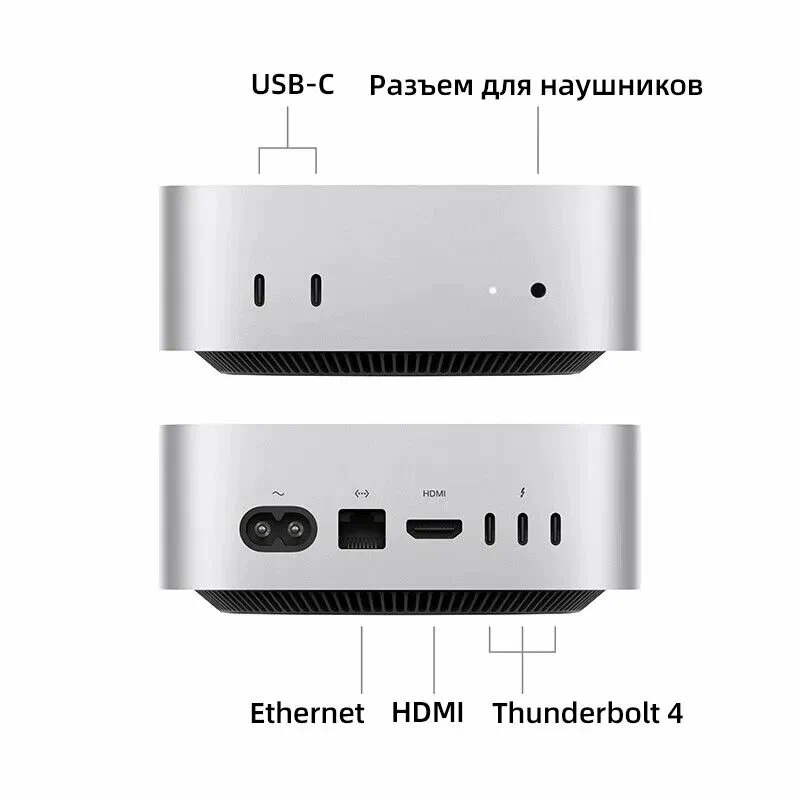 Компьютер Apple Mac MINI процессор M4 16/256Gb Silver (Серый) MU9D3 изображение 8
