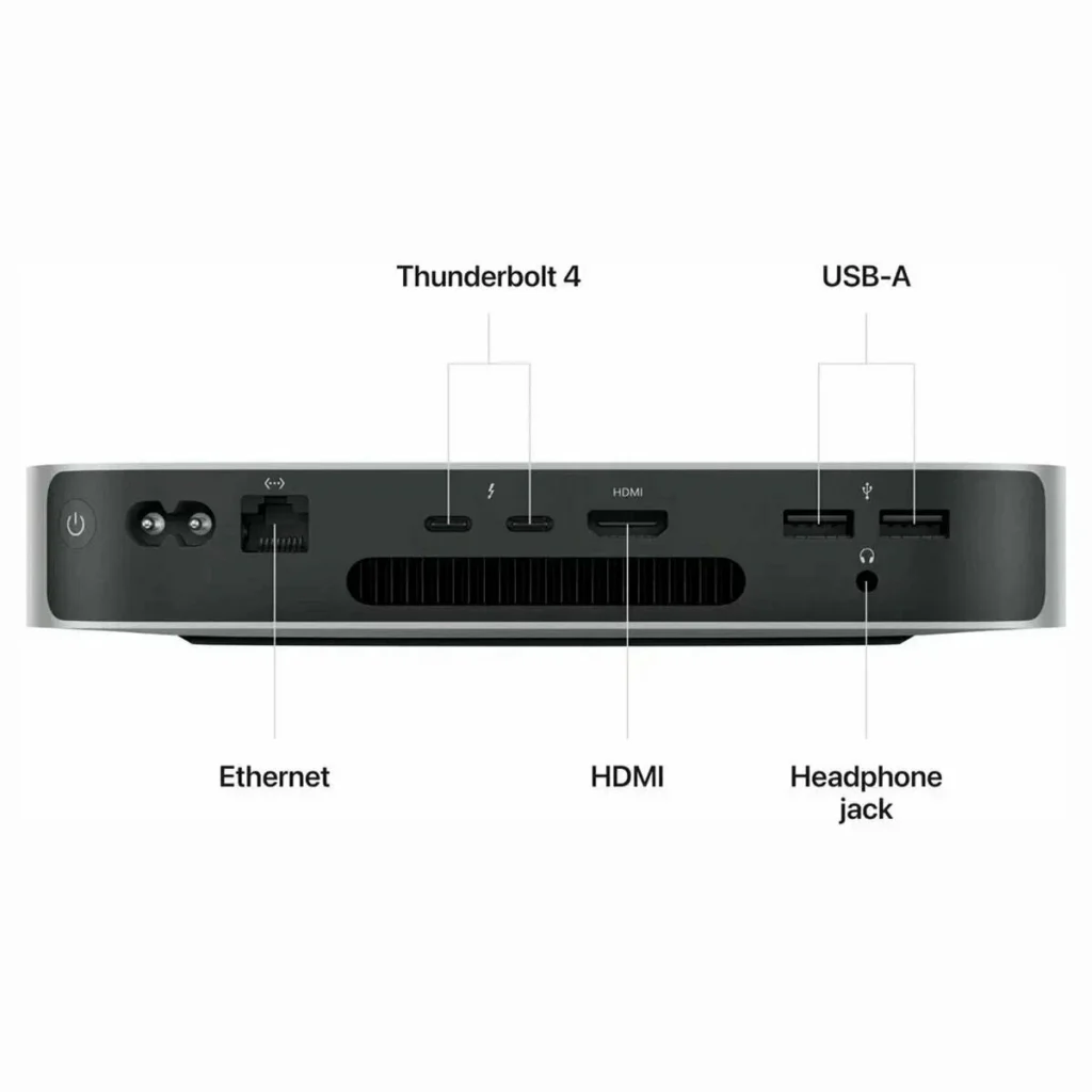 Компьютер Apple Mac MINI процессорM2, 8/256Gb Silver (Серый) MMFJ3 изображение 7