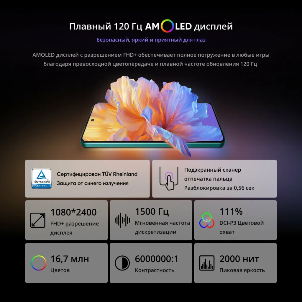 Смартфон realme 14T 8/256 ГБ RU (EAC), Dual: nano SIM, зеленый/green изображение 15