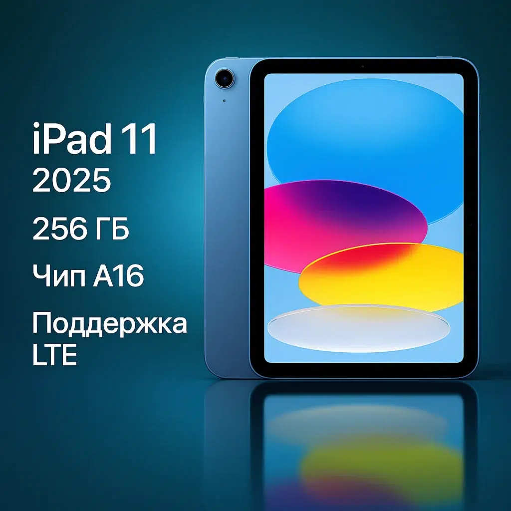 Планшет Apple iPad 11" 2025, A16, LTE, 256 ГБ, Blue (Голубой) изображение 2