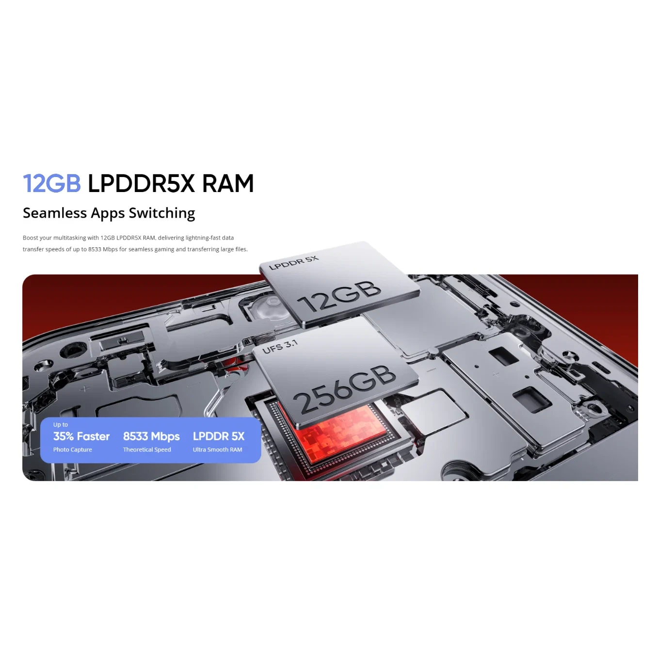 Смартфон realme P3 Ultra 12/256 ГБ RU, Dual nano SIM, Neptune Blue изображение 22