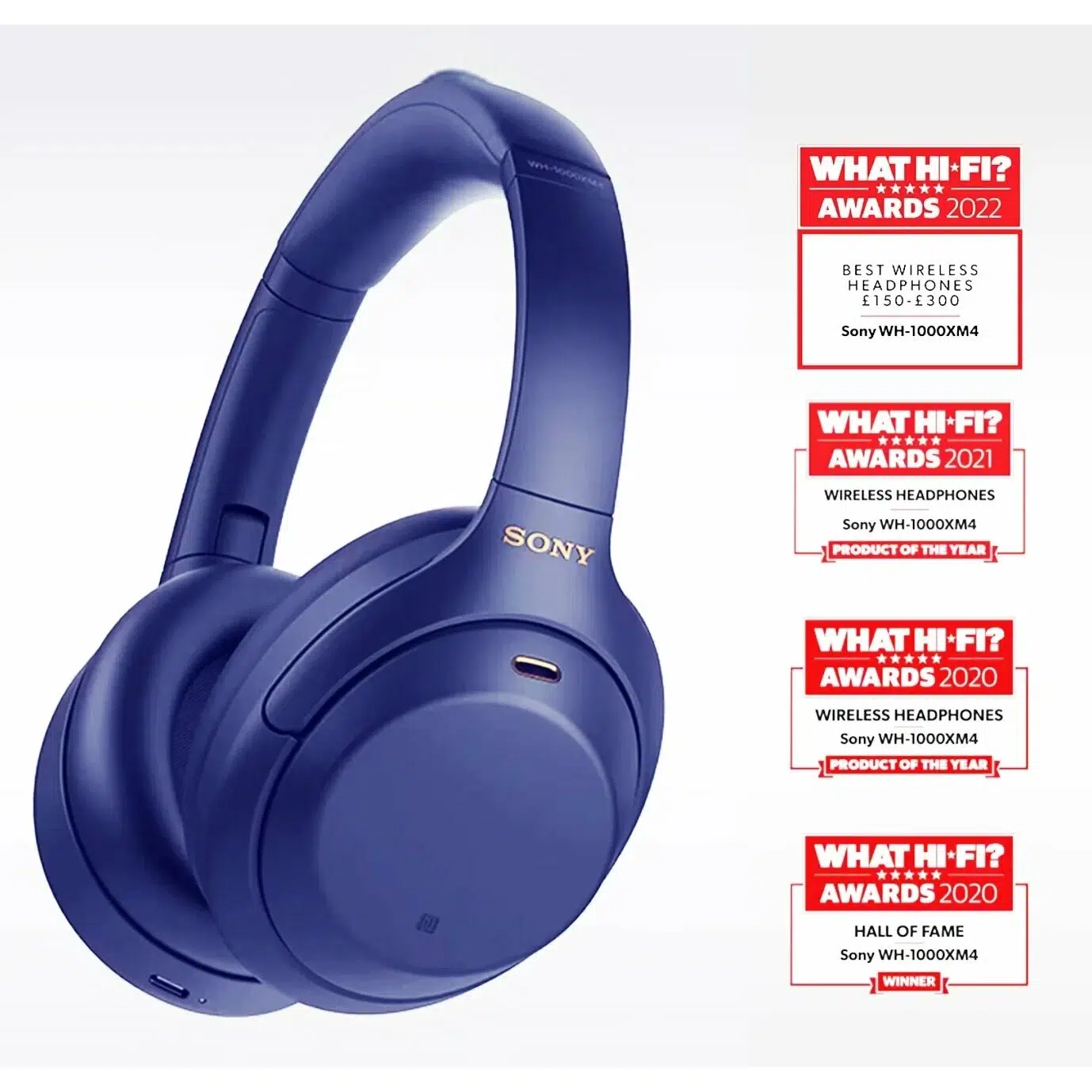 Беспроводные наушники Sony WH-1000XM4 накладные Global, blue синий изображение 6