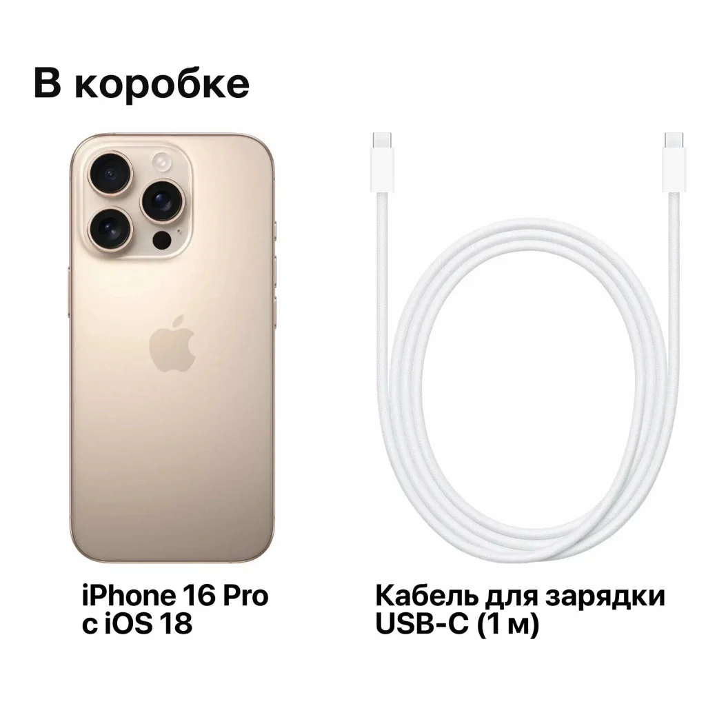 Apple iPhone 16 Pro Max 1TB, Desert Titanium (nano-SIM + eSIM) золотистый пустынный титан EU изображение 9