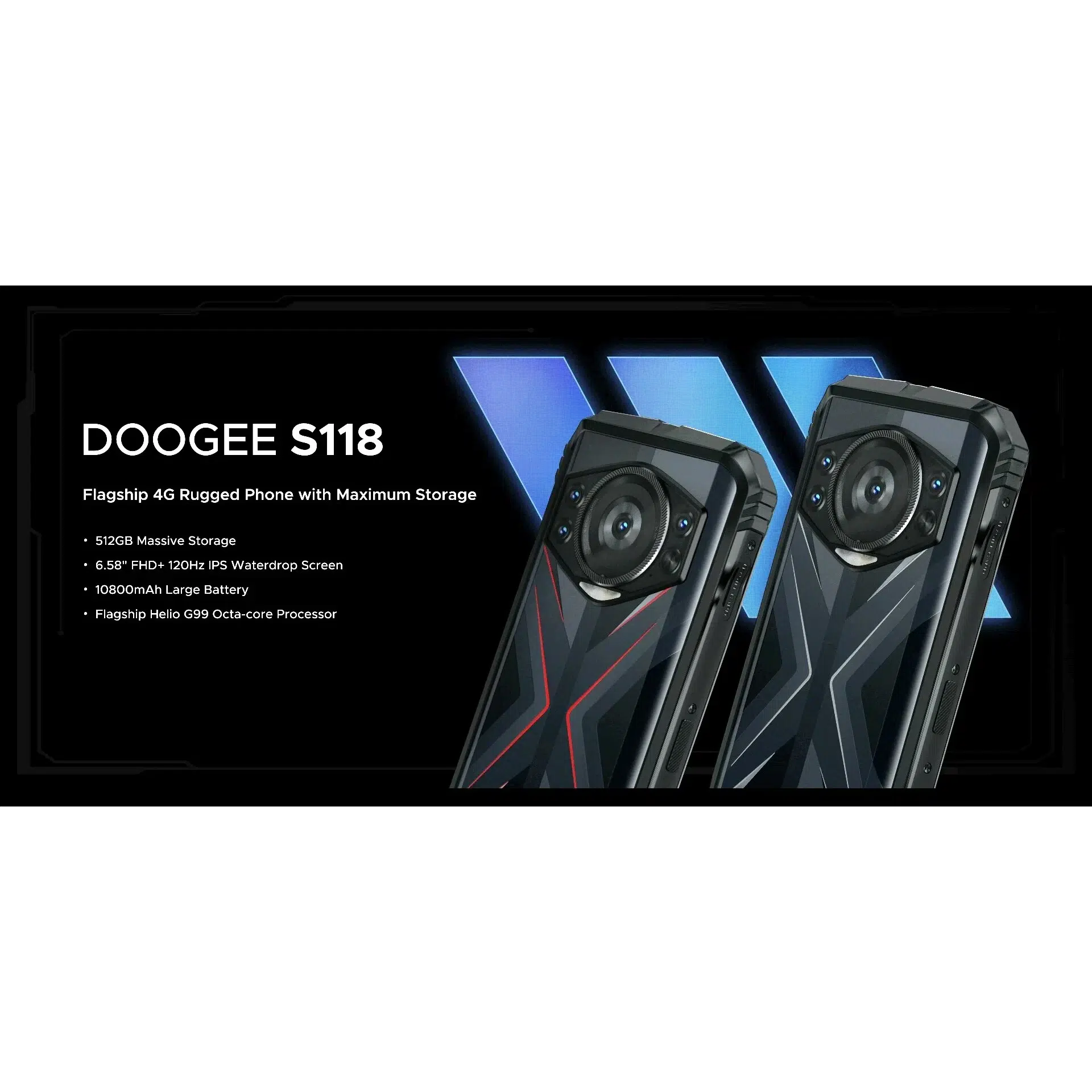 Смартфон DOOGEE S118, (8+12), 20/512Gb, Silver / Серебристый изображение 20
