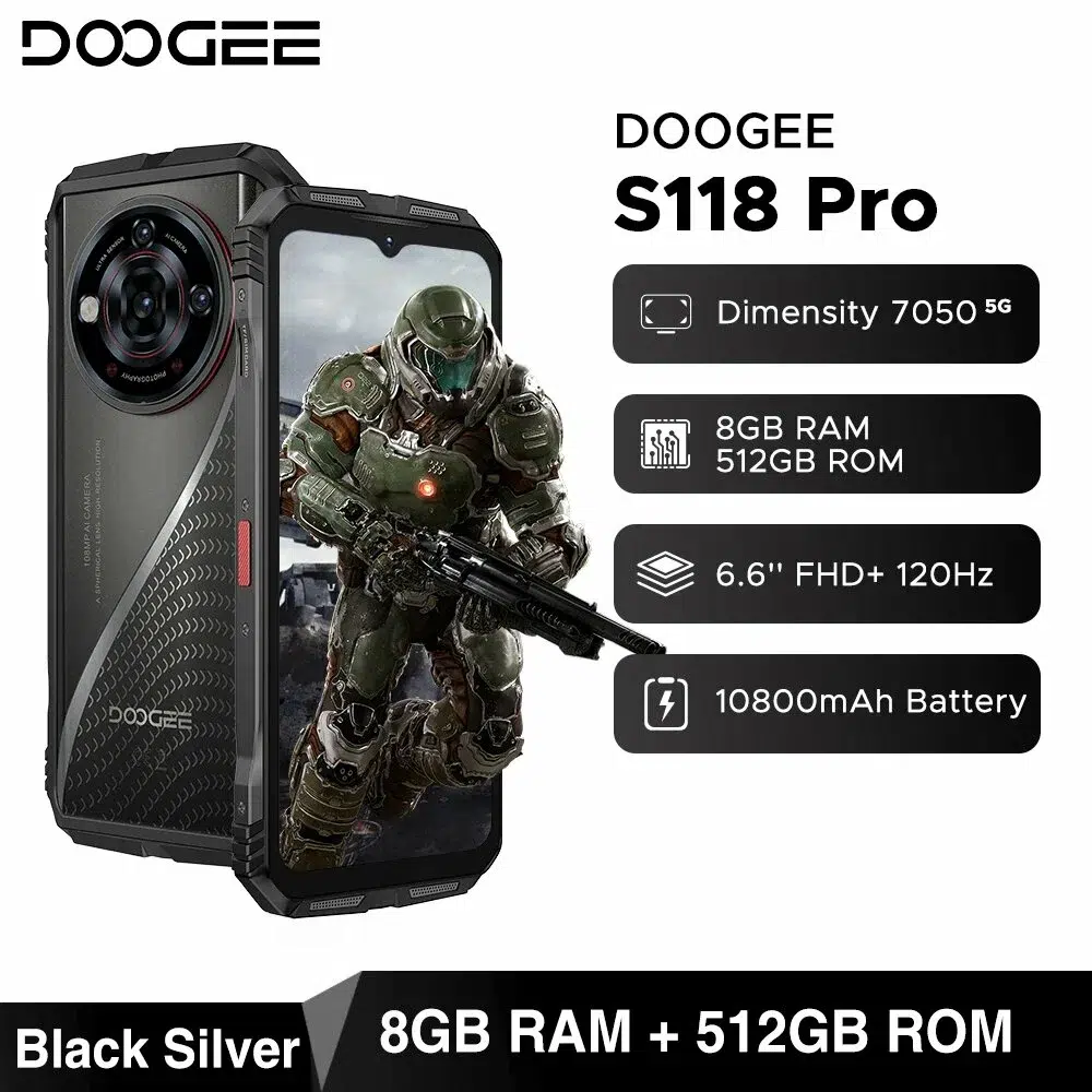 Смартфон DOOGEE S118 Pro (8+16)24/512Gb Silver (Серебристый) изображение 1