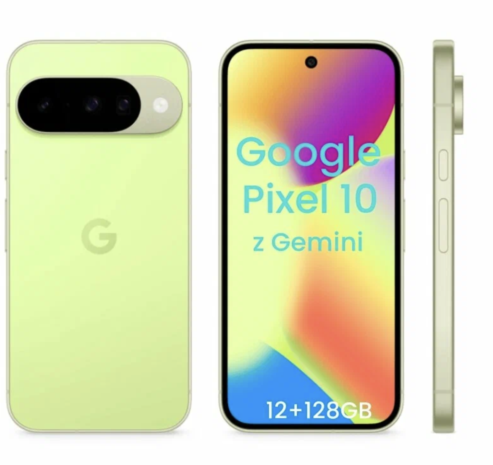 Смартфон Google Pixel 10, 12/128Gb, 4970mAh, Lemongrass, желтый (Лемонграсс),