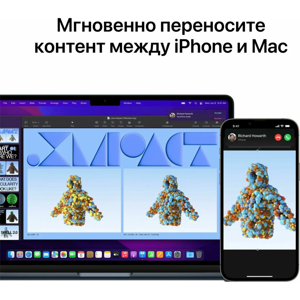 Ноутбук Apple MacBook Air 13 (2022) M2, 8/256 ГБ, MLY33, Midnight | Темная Ночь, английская раскладка изображение 12