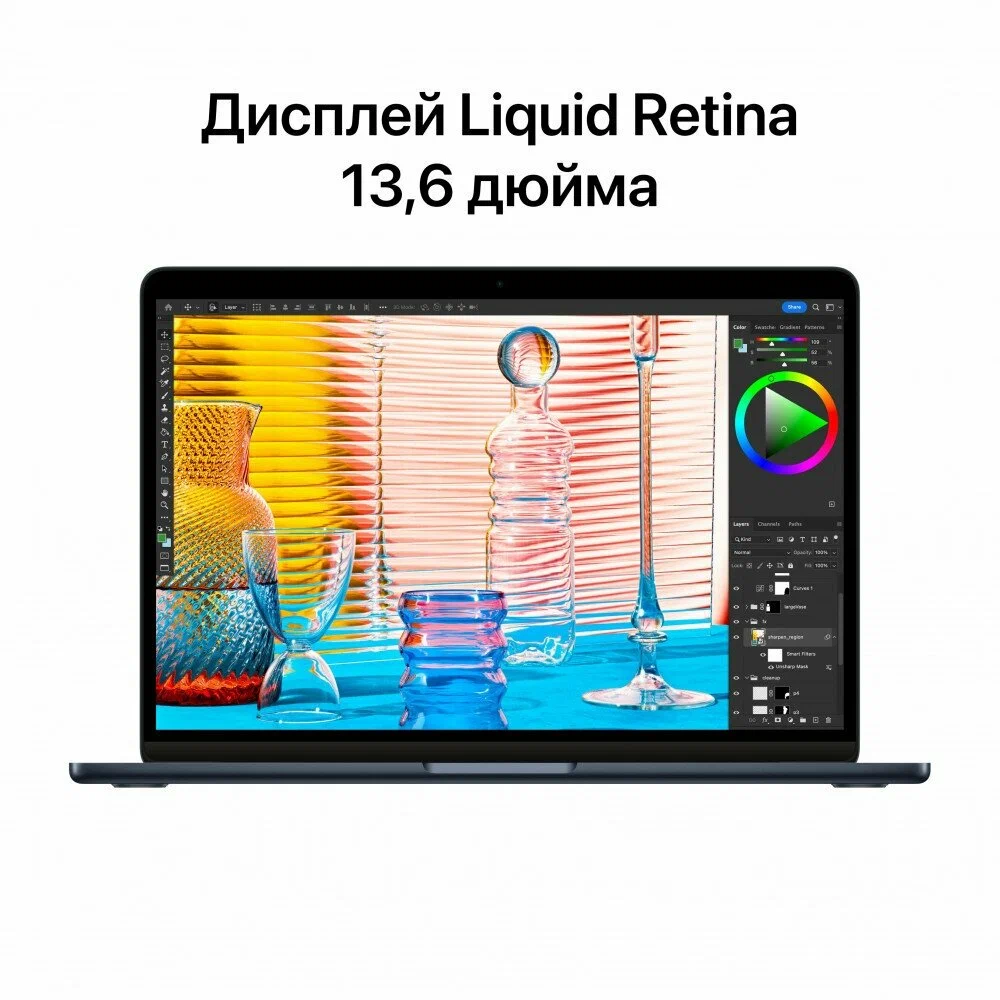 Ноутбук Apple MacBook Air 13 (2022) M2, 8/256 ГБ, MLY33, Midnight | Темная Ночь, английская раскладка изображение 21