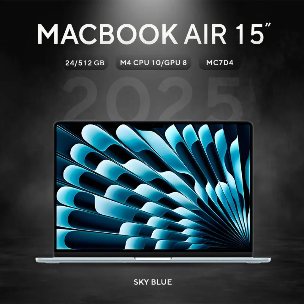 Ноутбук Apple MacBook Air 15 2025 M4 24/512GB Sky Blue (MC7D4) изображение 1