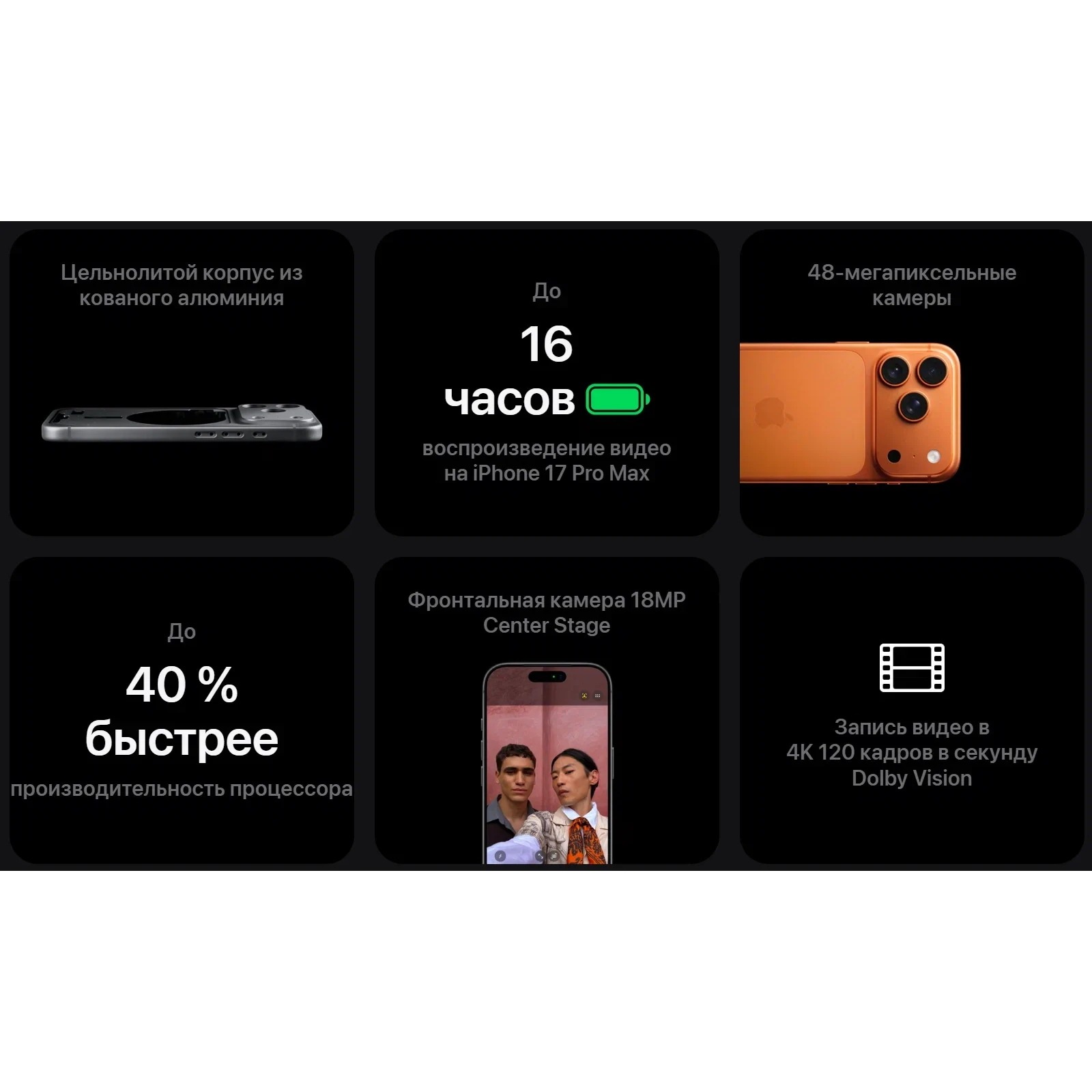 Смартфон Apple iPhone 17 Pro 512 ГБ, Cosmic Orange (Космический Оранжевый) только Dual eSIM, без RuStore/ Max изображение 8