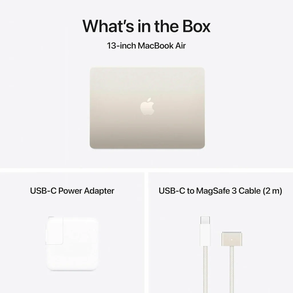 Ноутбук Apple MacBook Air 13 2025 M4 16/512 Starlight (Z1CW00023) английская раскладка изображение 7